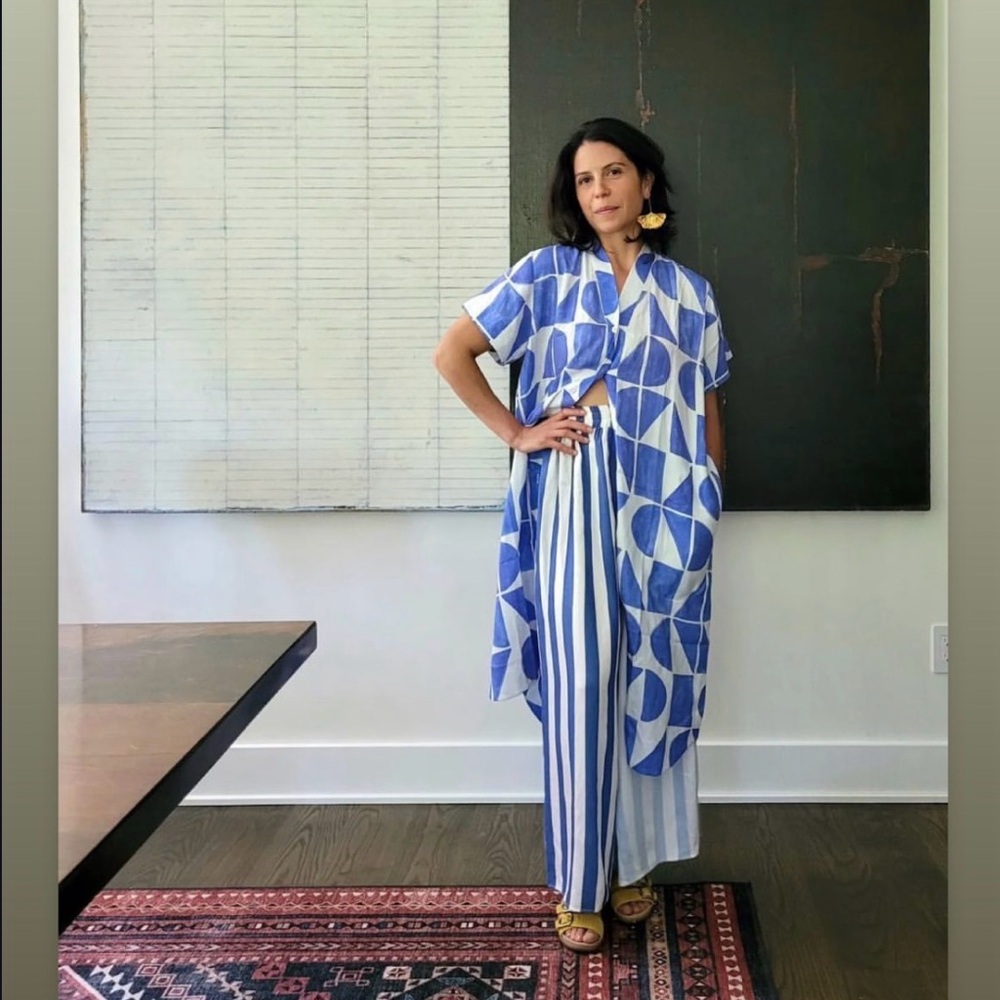 Blue Geometric Duster - Picture 9 of 11